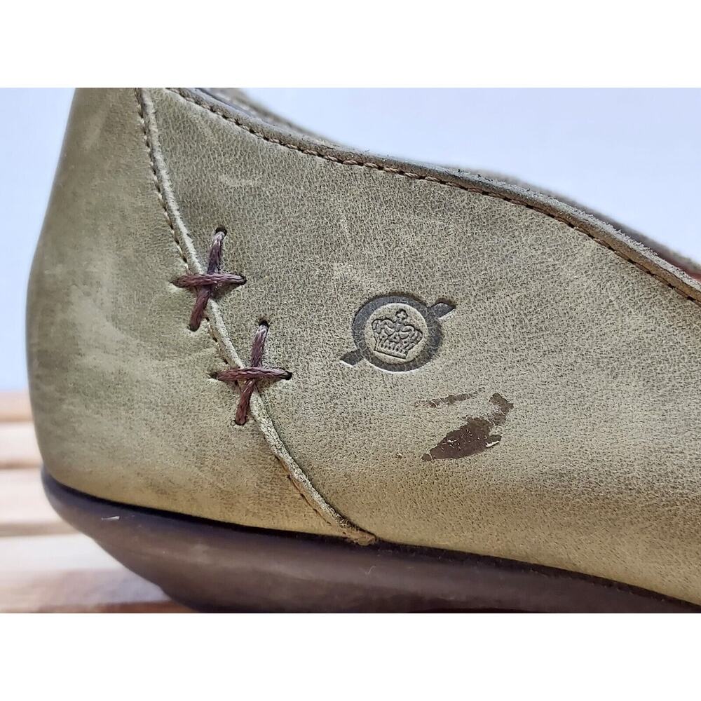 Born Womens | Green | Leather Round Toe Floral Ballet Flat Size 8.5 - Picture 7 of 12